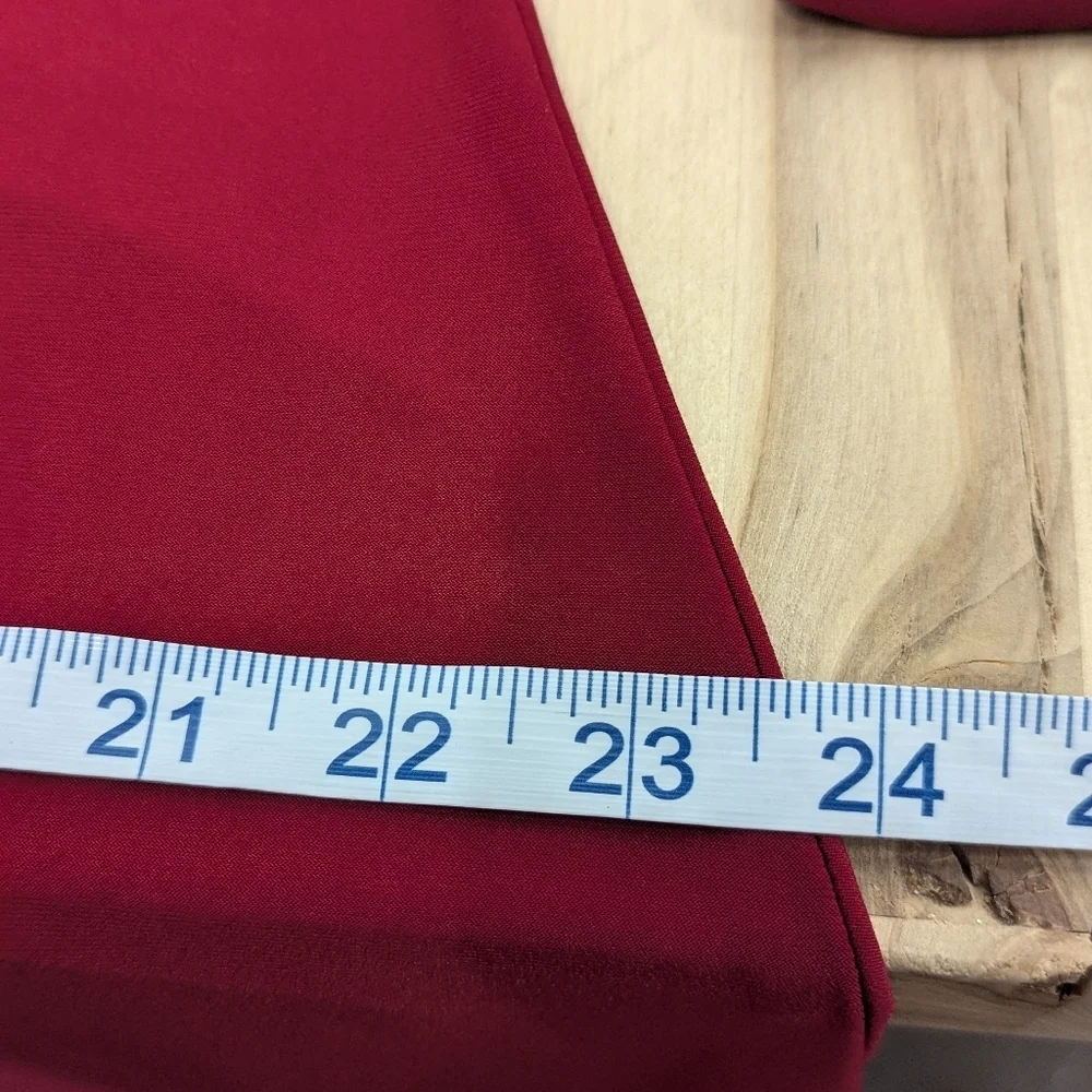 Norma Kamali Red Stretch Jersey Knit Dress Swing Long Sleeve XL Slinky Flare